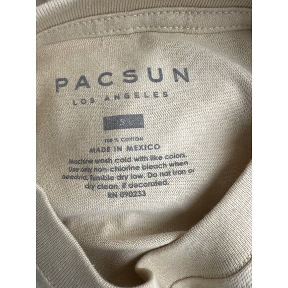 Pacsun Cream Cotton Stars & Dreams Graphic Short Sleeve T-Shirt Size S (Unisex) - Picture 6 of 7